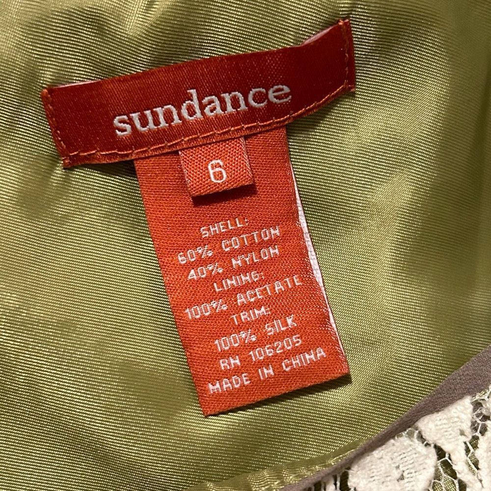 SUNDANCE Boho Ivory Lace Silk Trim Sleeveless A-Line Orly Dress 6 - Picture 12 of 16